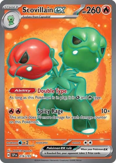 Scovillain ex SV08: Surging Sparks Pokemon card