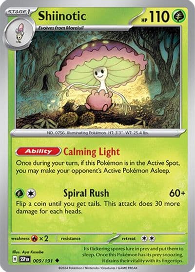 Shiinotic SV08: Surging Sparks Pokemon card