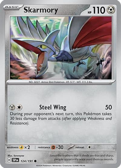 Skarmory SV08: Surging Sparks Pokemon card