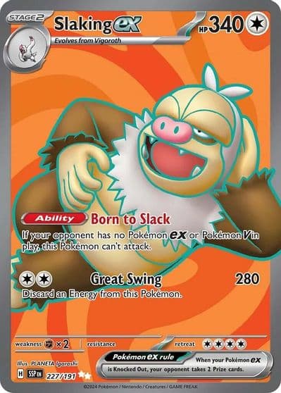 Slaking ex SV08: Surging Sparks Pokemon card