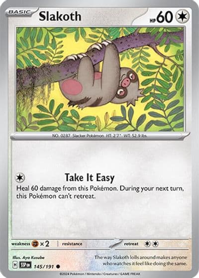 Slakoth SV08: Surging Sparks Pokemon card