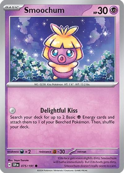 Smoochum SV08: Surging Sparks Pokemon card