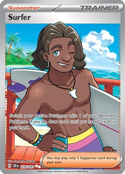 Surfer SV08: Surging Sparks Pokemon card