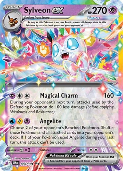 Sylveon ex SV08: Surging Sparks Pokemon card