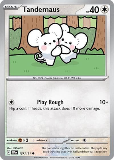 Tandemaus SV08: Surging Sparks Pokemon card