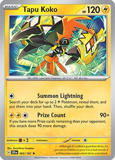 Tapu Koko SV08: Surging Sparks Pokemon card