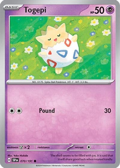 Togepi SV08: Surging Sparks Pokemon card