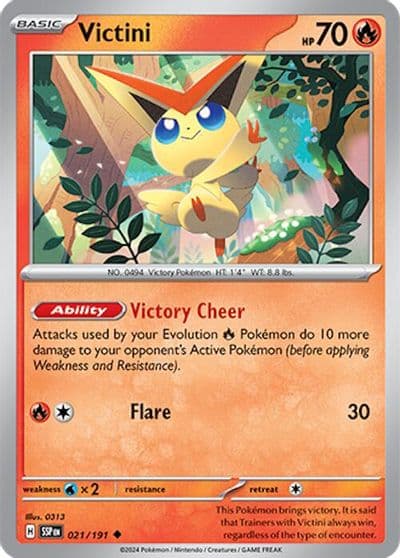 Victini SV08: Surging Sparks Pokemon card