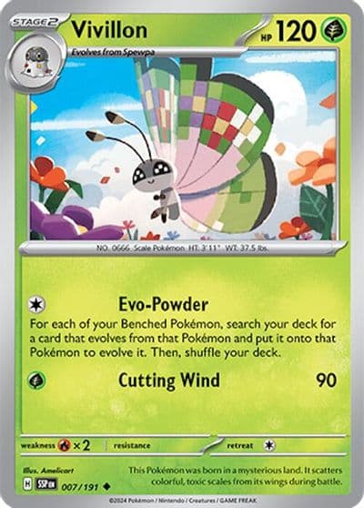 Vivillon SV08: Surging Sparks Pokemon card