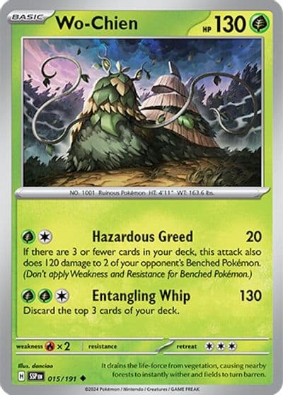 Wo-Chien SV08: Surging Sparks Pokemon card