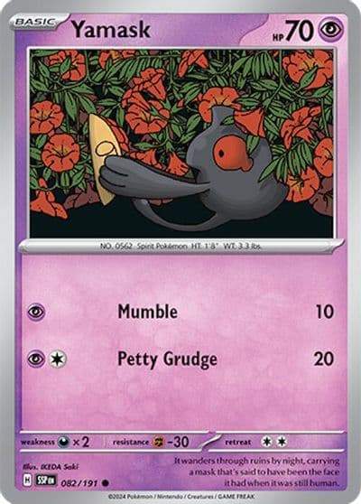 Yamask SV08: Surging Sparks Pokemon card