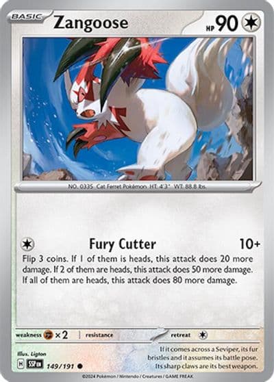 Zangoose SV08: Surging Sparks Pokemon card