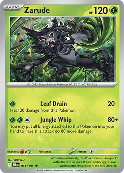 Zarude SV08: Surging Sparks Pokemon card