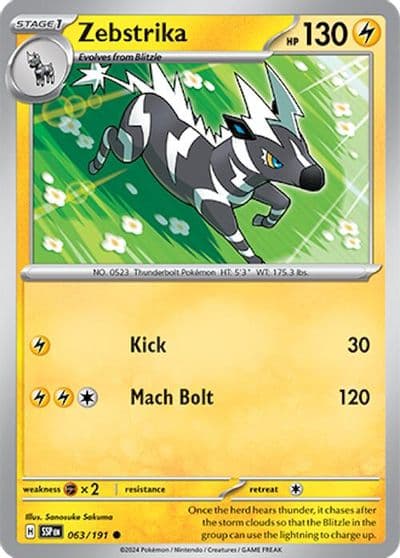 Zebstrika SV08: Surging Sparks Pokemon card