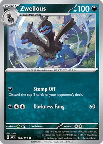 Zweilous SV08: Surging Sparks Pokemon card