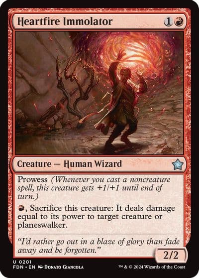 Heartfire Immolator Foundations Magic card