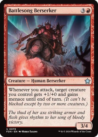 Battlesong Berserker Foundations Magic card