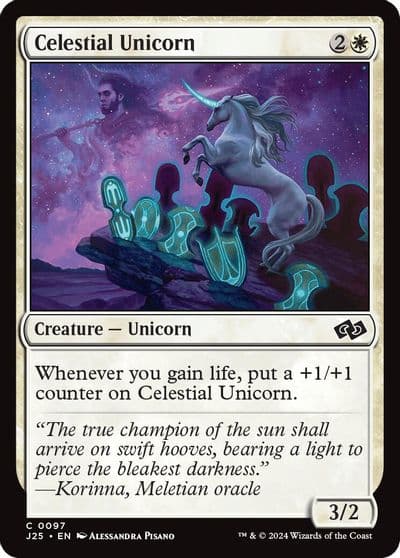 Celestial Unicorn Foundations Jumpstart Magic card