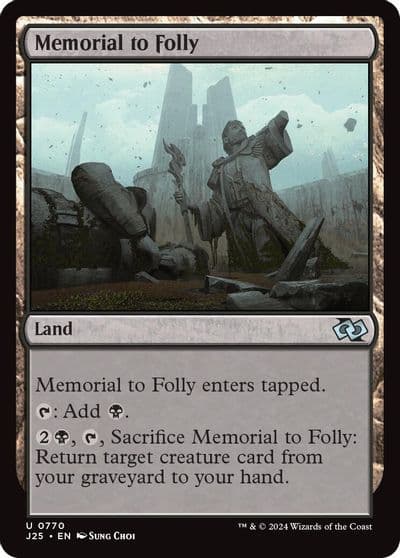Memorial to Folly Foundations Jumpstart Magic card