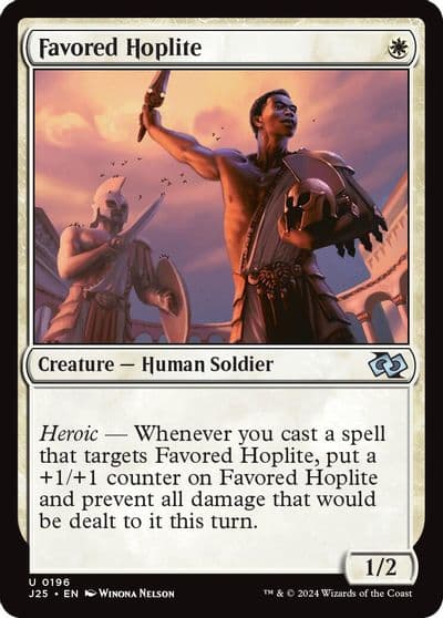 Favored Hoplite Foundations Jumpstart Magic card