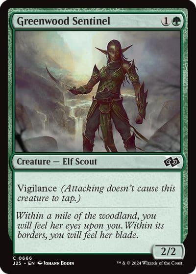 Greenwood Sentinel Foundations Jumpstart Magic card