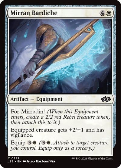Mirran Bardiche Foundations Jumpstart Magic card