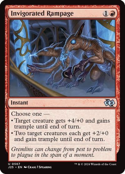 Invigorated Rampage Foundations Jumpstart Magic card