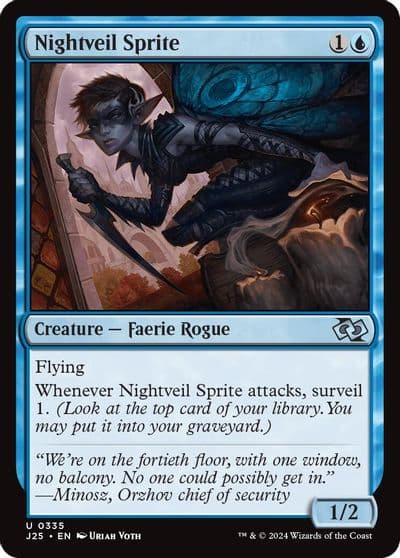 Nightveil Sprite Foundations Jumpstart Magic card