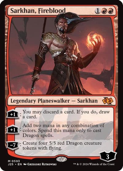 Sarkhan Fireblood Foundations Jumpstart Magic card