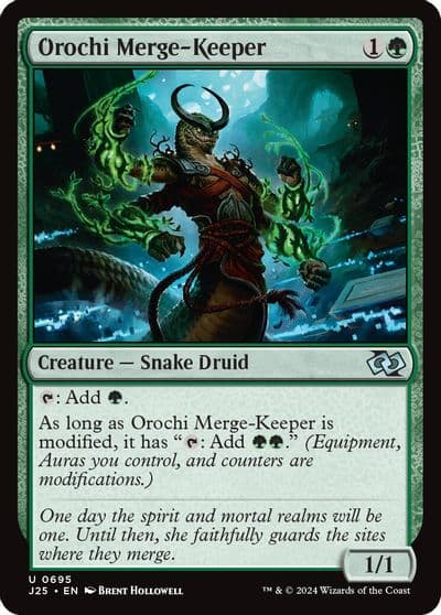 Orochi Merge Keeper Foundations Jumpstart Magic card