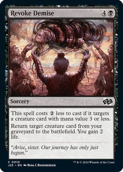 Revoke Demise Foundations Jumpstart Magic card