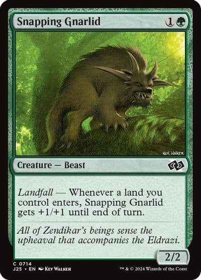 Snapping Gnarlid Foundations Jumpstart Magic card