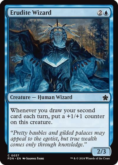 Erudite Wizard Foundations Magic card