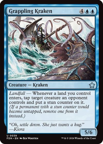 Grappling Kraken Foundations Magic card