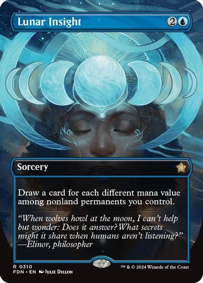 Lunar Insight Borderless Foundations Magic card