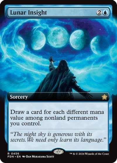 Lunar Insight Extended Art Foundations Magic card
