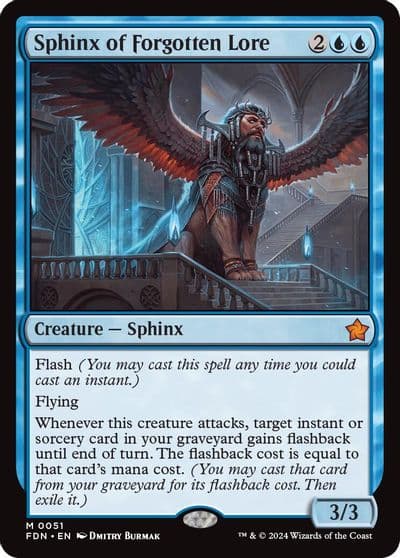 Sphinx of Forgotten Lore Foundations Magic card