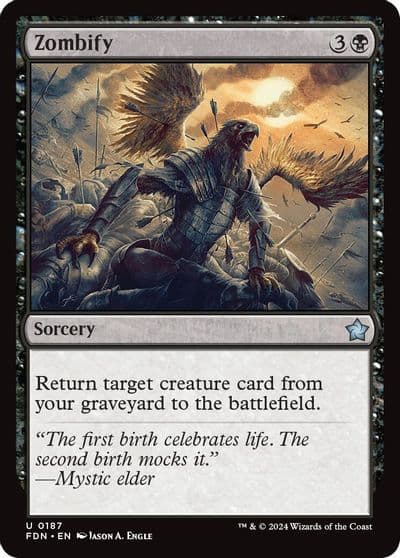 Zombify Foundations Magic card