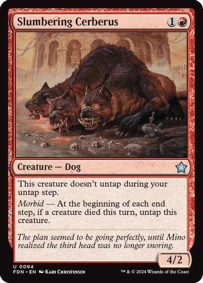 Slumbering Cerberus Foundations Magic card