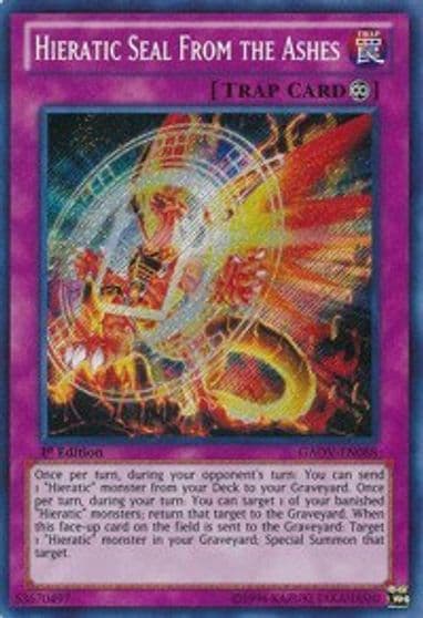 Hieratic Seal From the Ashes Galactic Overlord Yu-Gi-Oh! card