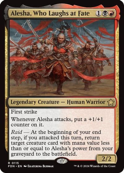 Alesha Who Laughs at Fate Foundations Magic card