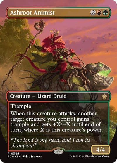 Ashroot Animist Borderless Foundations Magic card