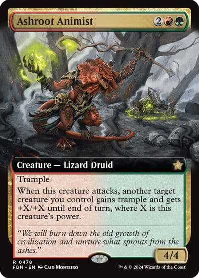 Ashroot Animist Extended Art Foundations Magic card