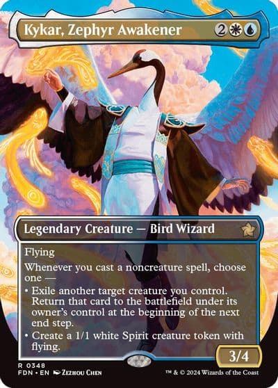 Kykar Zephyr Awakener Borderless Foundations Magic card