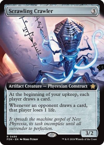 Scrawling Crawler Extended Art Foundations Magic card