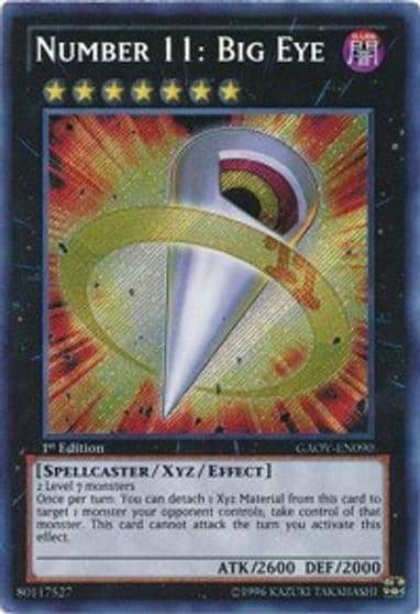 Number 11 Big Eye Galactic Overlord Yu-Gi-Oh! card