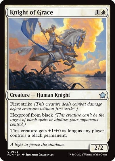 Knight of Grace Foundations Magic card