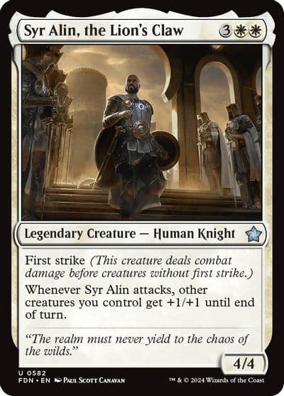 Syr Alin the Lions Claw Foundations Magic card