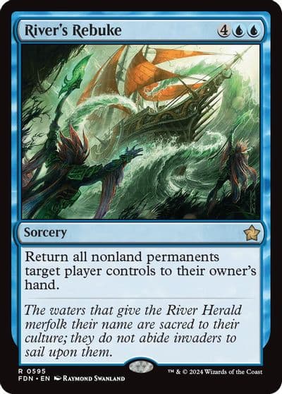 Rivers Rebuke Foundations Magic card