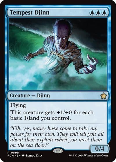 Tempest Djinn 0598 Foundations Magic card